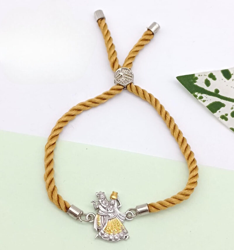 Silver Radha Krishna Rakhi