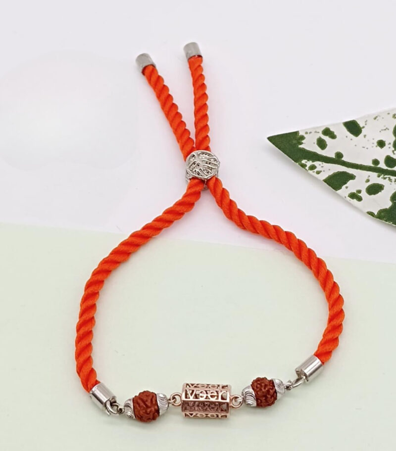 Rudraksha Silver Rakhi