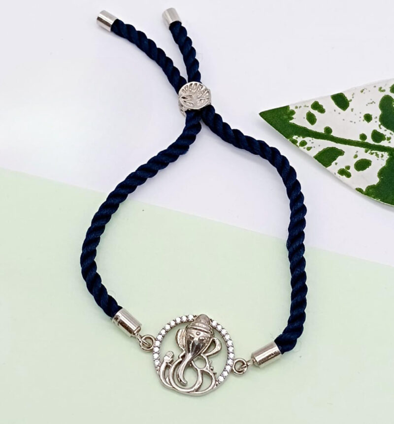 Ganesha Grace Silver Rakhi