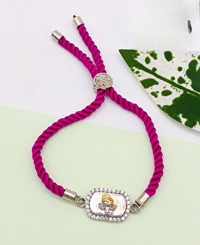 Ganeshji Grace Silver Rakhi