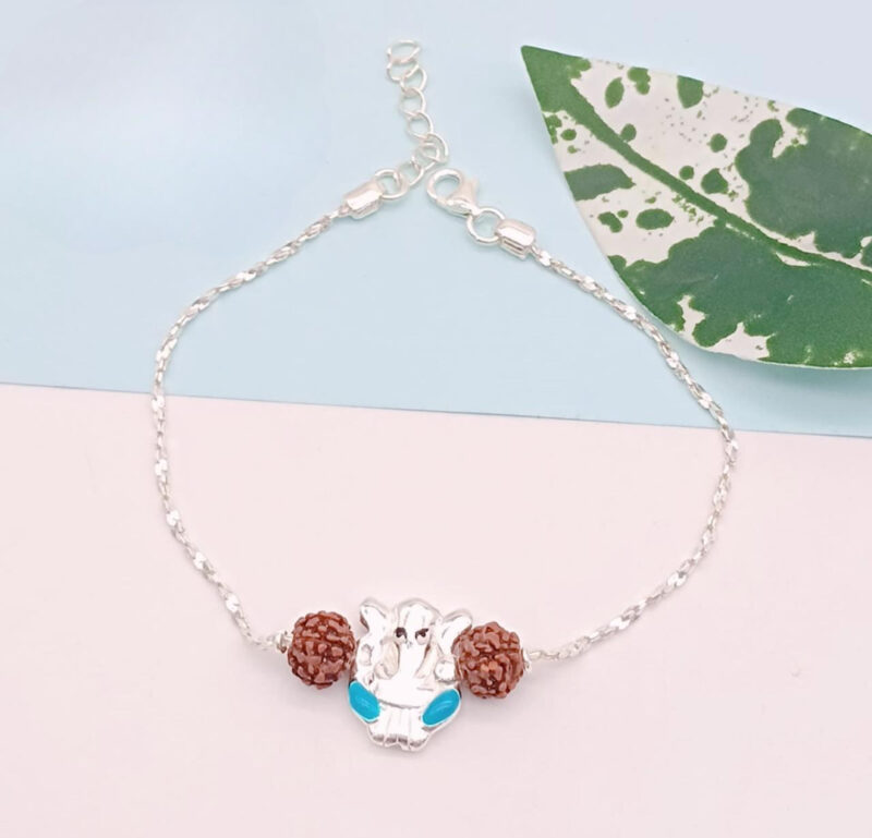 Ganesha Silver Rakhi