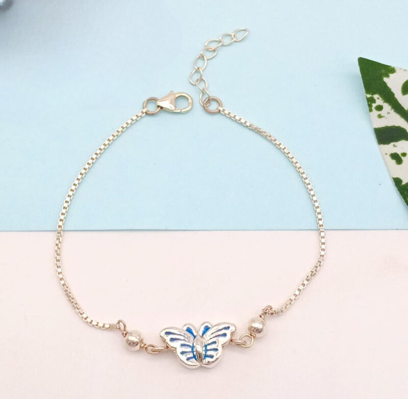 Butterfly Silver Rakhi
